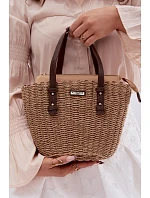 Košíková taška z pleteniny hnědá Lucienne
