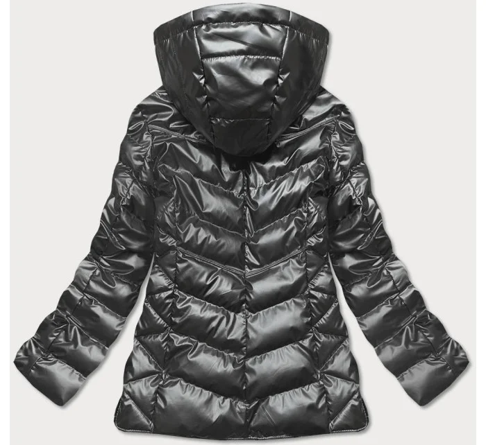 Stříbrná prošívaná bunda pro přechodné období model 17121593 - S'WEST