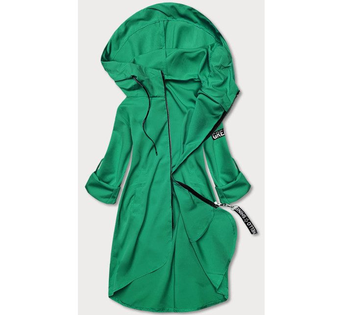 Zelený tenký asymetrický dámský přehoz přes oblečení (B8117-82)