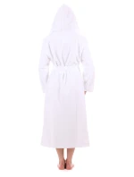 Unisex saunový župan s kapucňou 3150 biely - Vestis
