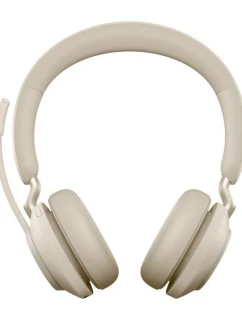 Bezdrôtové slúchadlá do uší Jabra Evolve2 65 UC Stereo Link380a, béžové