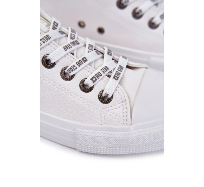 Męskie Skórzane Trampki Big Star KK174052 Białe