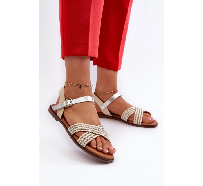 Ploché Dámské Sandály model 21660397 Béžové - S.Barski