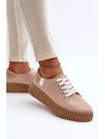 Trampki Damskie MEMORY FOAM SYSTEM BIG STAR NN276002 Ciemnobeżowe