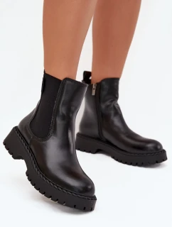 Kožené dámské botky s zipem Big Star model 21705786 černé - Big Star Shoes