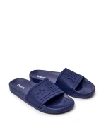 Klapki Męskie Big Star Gumowe Granatowe DD174688