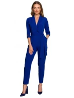 S316 Overal so šálovým golierom - kráľovská modrá