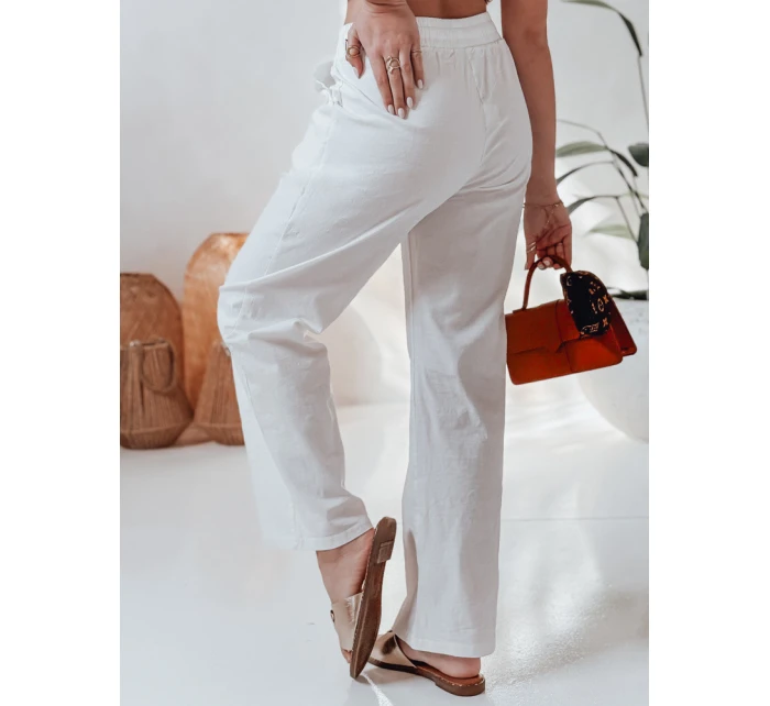 Dámske ležérne nohavice so širokými nohavicami BOHO DAY white FashionStreet UY2652