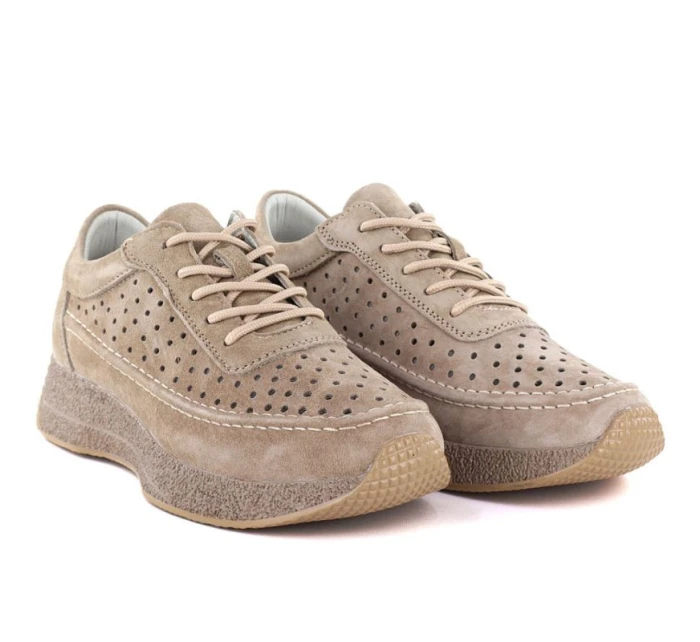 Skórzane damskie jasny Sergio model 22026034 - LEONE