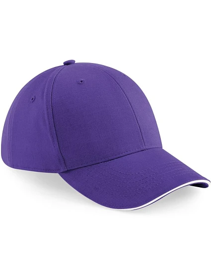 Beechfield B 20 6-panelová sendvičová čiapka „Athleisure“ 53.0020 fialová/biela Beechfield B 20 6-panelová sendvičová čiapka „Athleisure“ 53.0020 fialová/biela