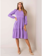 RUE PARIS Svetlo fialové bavlnené šaty