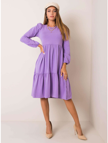 RUE PARIS Svetlo fialové bavlnené šaty