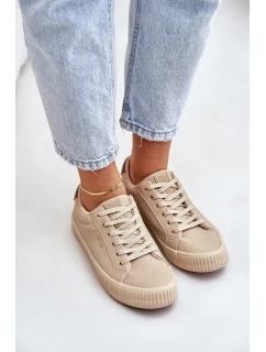 Zateplené dámske tenisky Big Star Beige