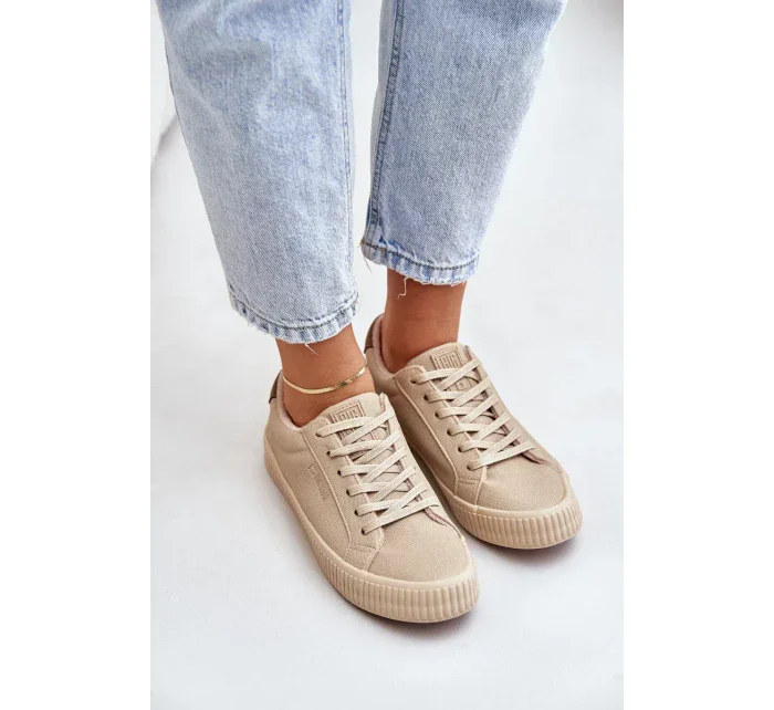 Zateplené dámske tenisky Big Star Beige Zateplené dámske tenisky Big Star Beige
