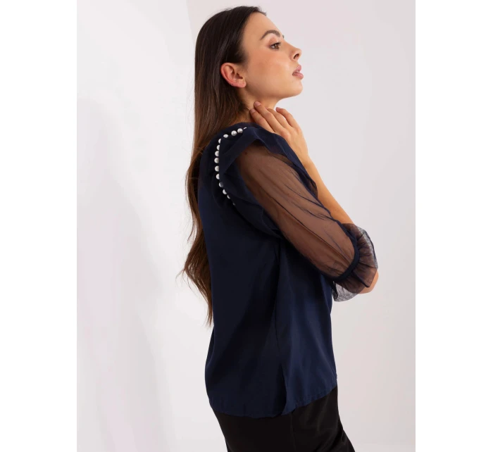 Dámska blúzka LK BZ 506682.26P Tmavomodrá - Lakerta Dámska blúzka LK BZ 506682.26P Tmavomodrá - Lakerta