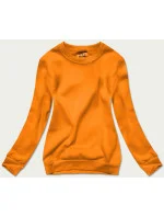 Svetlo oranžová dámska tepláková mikina so sťahovacími lemami (W01-69)