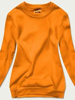 Svetlo oranžová dámska tepláková mikina so sťahovacími lemami (W01-69)