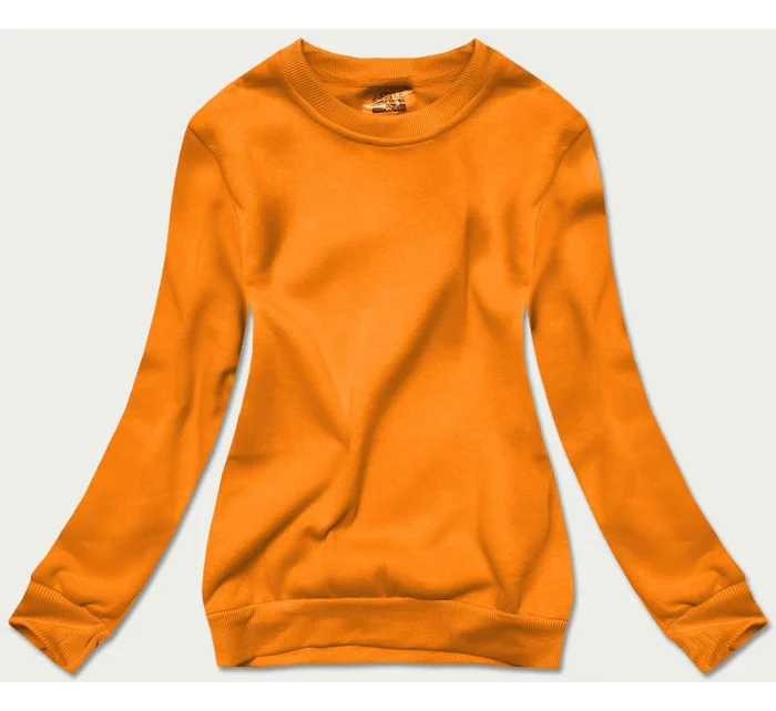 Svetlo oranžová dámska tepláková mikina so sťahovacími lemami (W01-69)