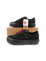 Lee Cooper Dámske športové tenisky Textilná platforma Black Women's