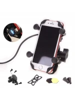 Držiak a nabíjačka telefónu FreedConn MC7C + držiak na rám hlavy BM2R