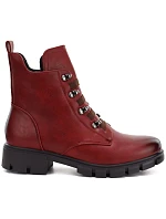 Dámské zateplené kotníkové boty typu červené, M. model 22399756 - M. Daszyński Dámské zateplené kotníkové boty typu červené, M. model 22399756 - M. Daszyński
