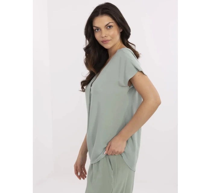 Blúzka D73761M11171B pistáciová Blúzka D73761M11171B pistáciová