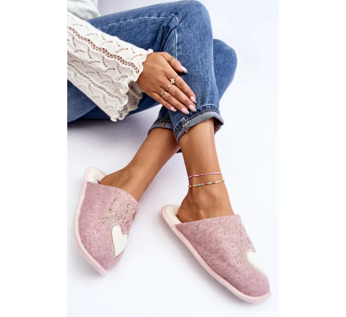 Dámské klasické zateplené pantofle Pink Mabira Dámské klasické zateplené pantofle Pink Mabira