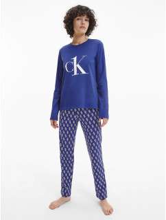 Pyžamový set - QS6773E - X00 - Tmavomodrá s bielym logom - Calvin Klein