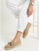 Dámské semišové béžové mokasíny Dstreet model 21996126 - FashionStreet