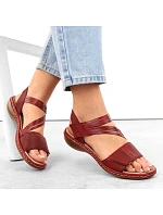 Kožené pohodlné sandály W model 22119032 red - Rieker