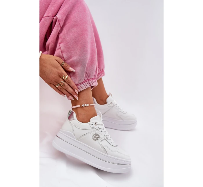 Dámské Sportovní Boty Na Platformě Bílé model 21687811 - Boto Dámské Sportovní Boty Na Platformě Bílé model 21687811 - Boto