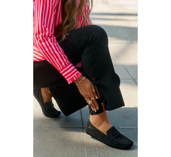 Zamszowe Mokasyny Damskie Big Star RR274948 Czarne