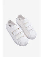 Dětské tenisky na suchý zip Big Star TT374169 Bílé Dětské tenisky na suchý zip Big Star TT374169 Bílé