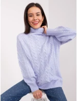 Sweter AT SW  jasny fioletowy model 19034243 - FPrice