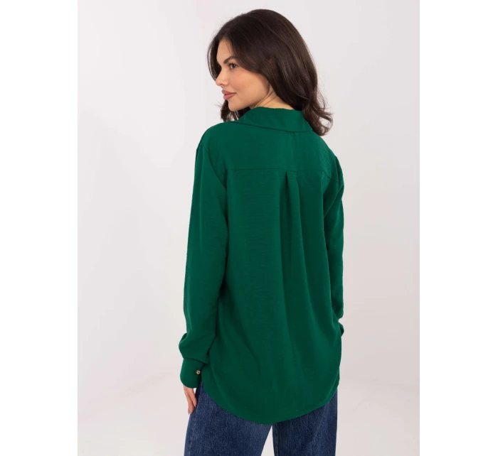 Košeľa LK KS 510109.70 tmavozelená