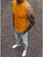 Pánské tričko bez rukávů s potiskem oranžové Dstreet model 21965023 - FashionStreet