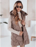 Dámská zateplená prošívaná vesta latte Dstreet model 21991366 - FashionStreet Dámská zateplená prošívaná vesta latte Dstreet model 21991366 - FashionStreet