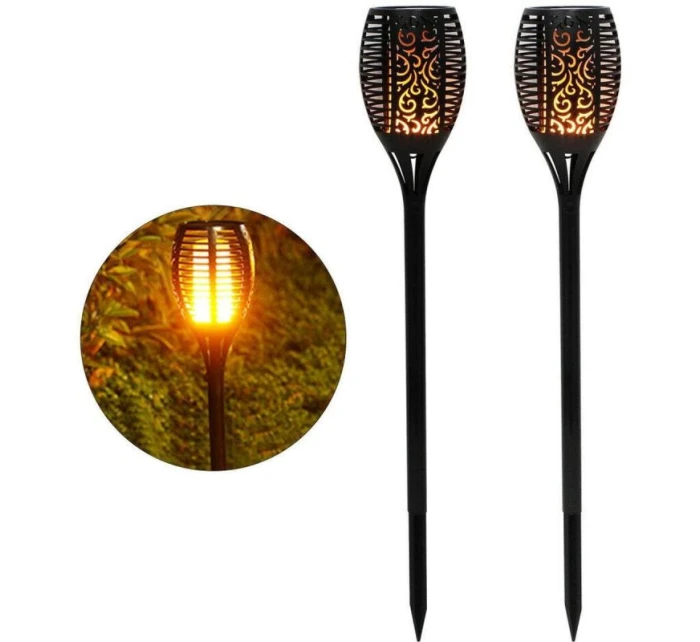 SOLÁRNA LAMPA TANCUJÚCE PLAMENE 10X10X79CM 36 LED