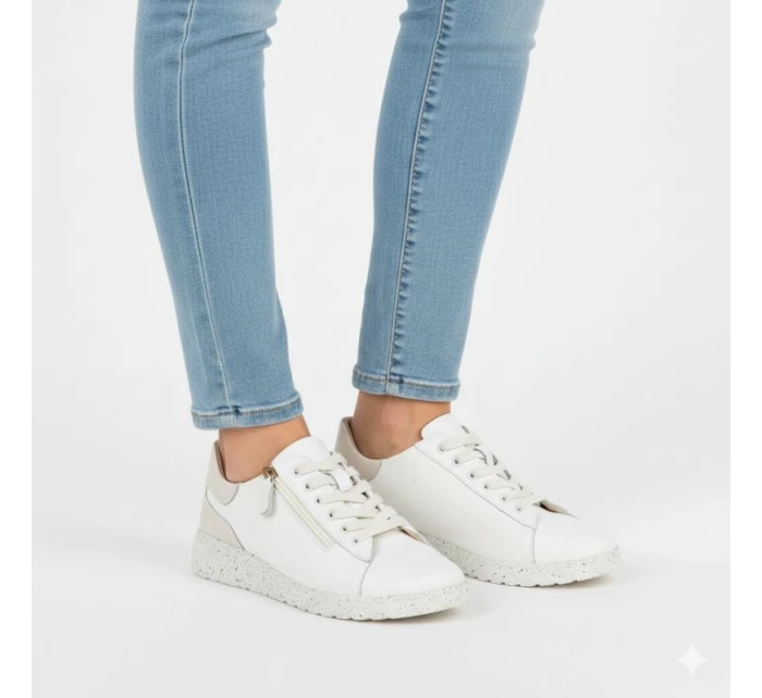 Skórzane damskie na beżowe 138 model 22002251 - JEZZI