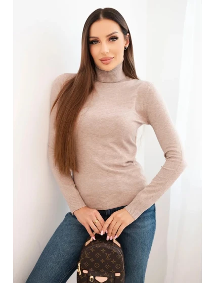 Dámský svetr z viskózy s rolákem a dlouhým rukávem fango