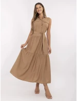 Sukienka MI SK model 21151252 camelowy - FPrice Sukienka MI SK model 21151252 camelowy - FPrice