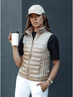 Dámska prešívaná vesta so stojačikom STYLISHZ camel FashionStreet TY4439