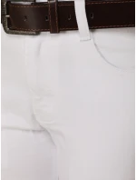 Pánske biele slim fit džínsy FashionStreet UX4477