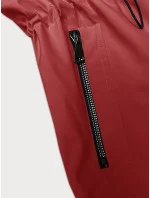 Tenká červená bunda s kapucí model 19456843 - S'WEST Tenká červená bunda s kapucí model 19456843 - S'WEST