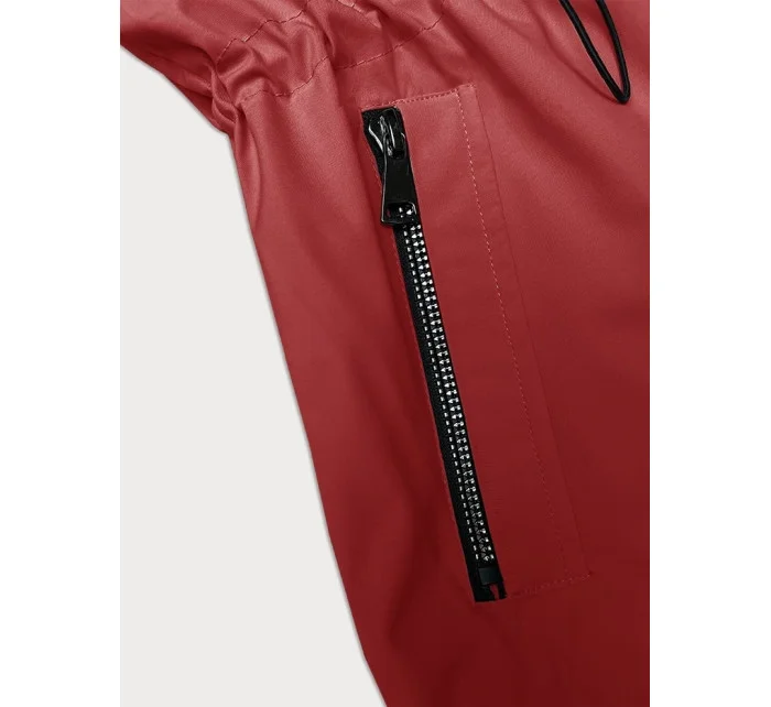 Tenká červená bunda s kapucí model 19456843 - S'WEST Tenká červená bunda s kapucí model 19456843 - S'WEST