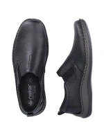 Čierna pánska kožená obuv Rieker 05264-00