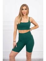 Souprava s kalhotami s vysokým pasem zelená Souprava s kalhotami s vysokým pasem zelená