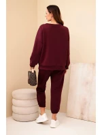 Súprava mikina + nohavice butter dark burgundy Súprava mikina + nohavice butter dark burgundy