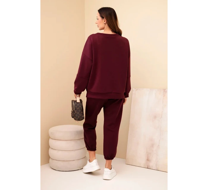 Súprava mikina + nohavice butter dark burgundy Súprava mikina + nohavice butter dark burgundy