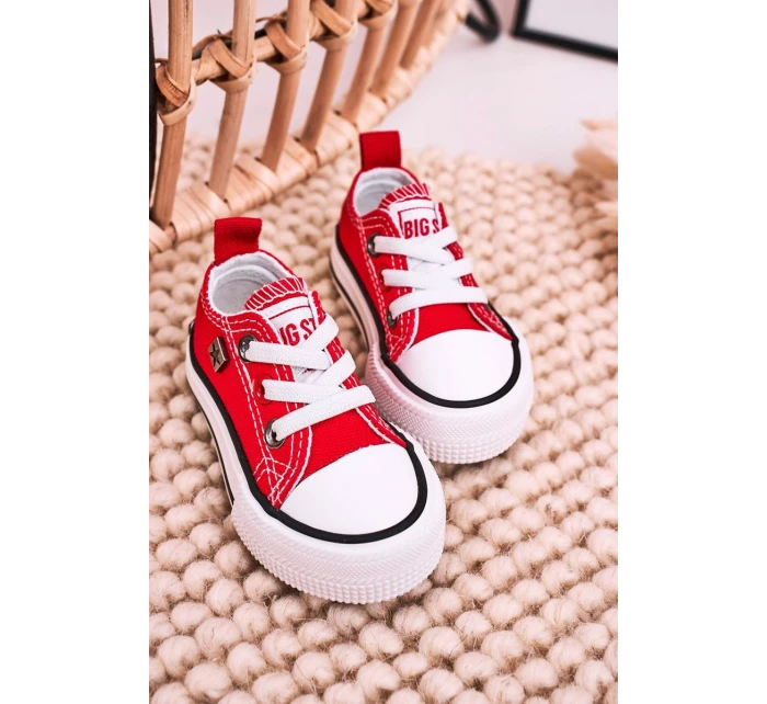Dětské Klasické Tenisky Nízké BIG STAR model 21545379 červené - Big Star Shoes Dětské Klasické Tenisky Nízké BIG STAR model 21545379 červené - Big Star Shoes
